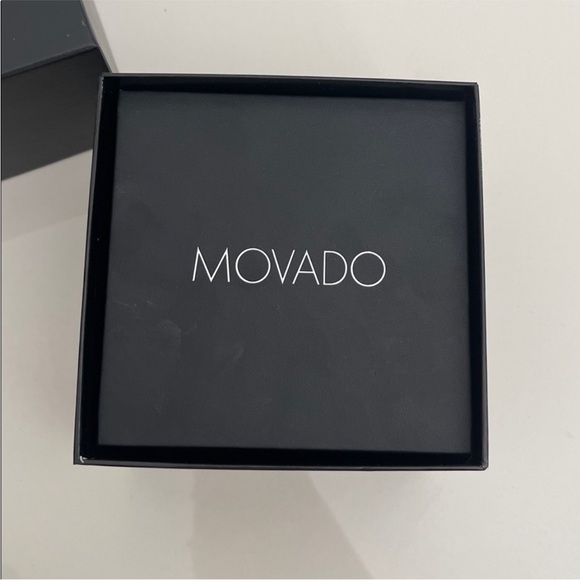 Movado Classic Silver Watch with Deep Blue Dial - Picture 4 of 6